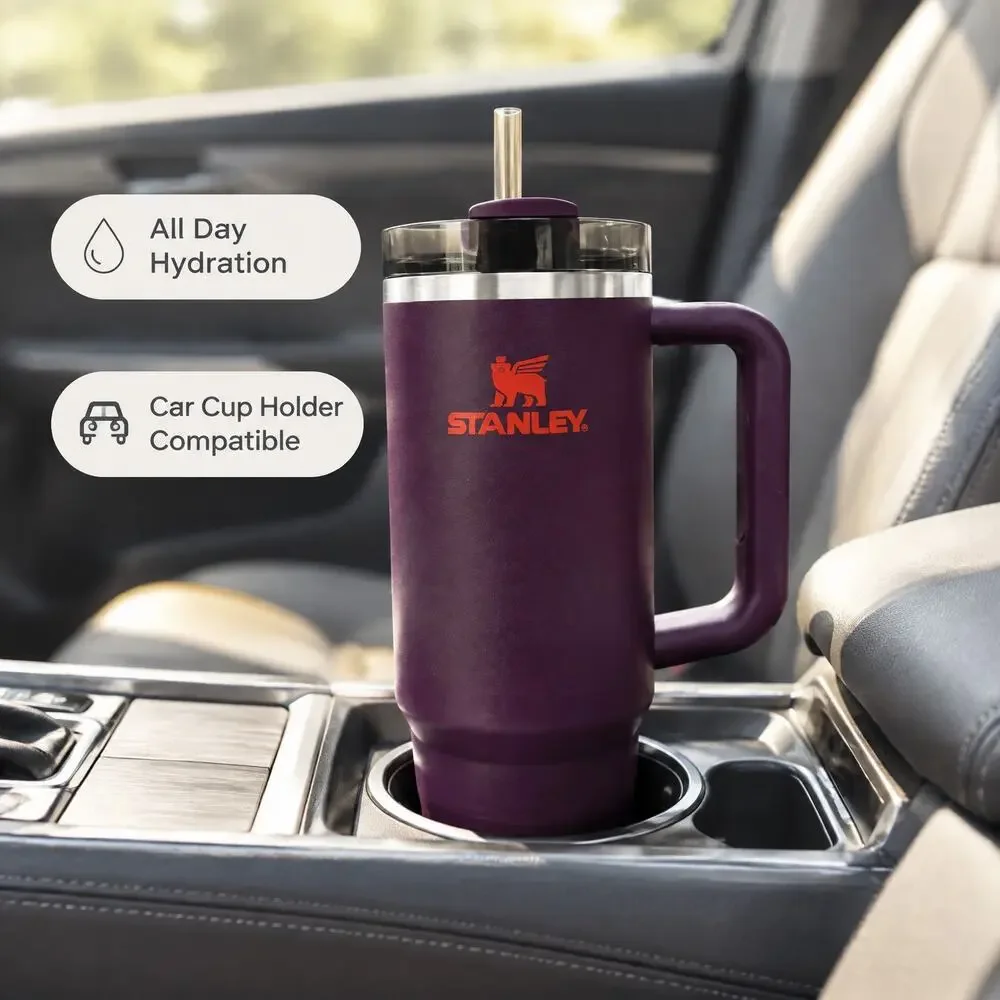 Stanley Quencher H2.0 FlowState Tumbler 30 oz Deep Purple Stainless Steel